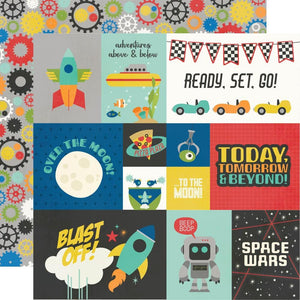 Scrapbooking  Say Cheese Tomorrow At The Park Dbl-Sided Cardstock 12"X12" - Elements 2 Paper 12"x12"