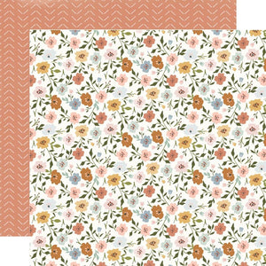 Scrapbooking  Simple Stories Baby Double-Sided Cardstock 12"X12"- Little Wildflower Paper 12"x12"