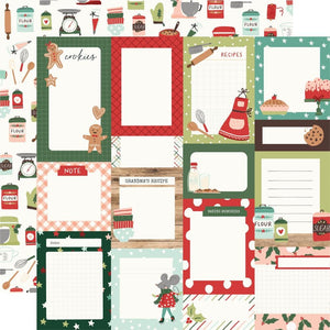 Scrapbooking  Simple Stories Baking Spirits Bright Double-Sided Cardstock 12"X12" - Journal Elements Paper 12"x12"