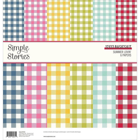 Scrapbooking  Simple Stories Basics Double-Sided Paper Pack 12