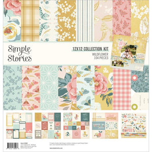 Scrapbooking  Simple Stories Collection Kit 12"X12" Wildflower Paper 12"x12"