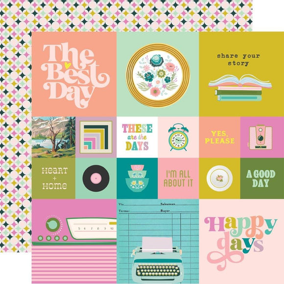 Scrapbooking  Simple Stories Flea Market Double-Sided Cardstock 12