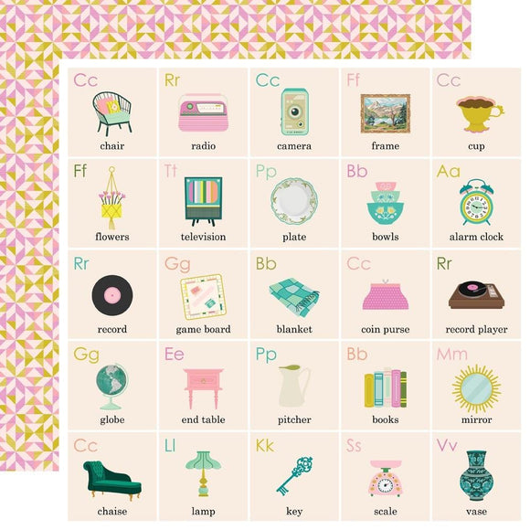 Scrapbooking  Simple Stories Flea Market Double-Sided Cardstock 12