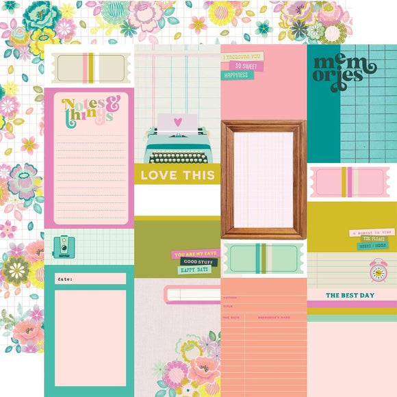 Scrapbooking  Simple Stories Flea Market Double-Sided Cardstock 12