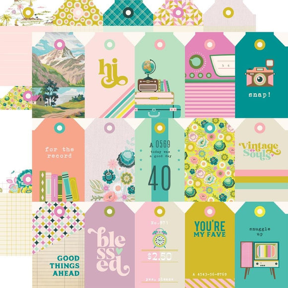 Scrapbooking  Simple Stories Flea Market Double-Sided Cardstock 12