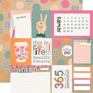 Scrapbooking  Simple Stories Good Stuff Double-Sided Cardstock 12"X12" - January paper 12"x12"