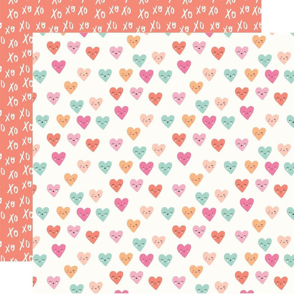 Scrapbooking  Simple Stories Happy Hearts Double-Sided Cardstock 12