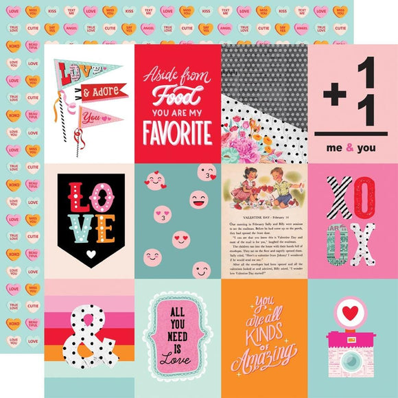 Scrapbooking  Simple Stories Heart Eyes Double-Sided Cardstock 12