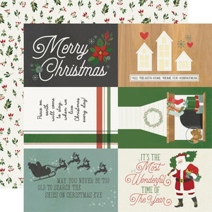 Scrapbooking  Simple Stories Hearth & Holiday Double-Sided Cardstock 12"X12" - 4x6 Elements Paper 12"x12"