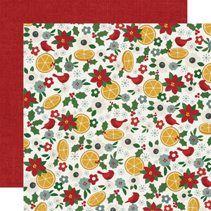Scrapbooking  Simple Stories Hearth & Holiday Double-Sided Cardstock 12"X12" - Spreading Cheer Paper 12"x12"