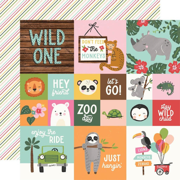 Scrapbooking  Simple Stories Into The Wild Double-Sided Cardstock 12