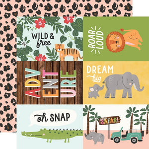 Scrapbooking  Simple Stories Into The Wild Double-Sided Cardstock 12"X12" - 4x6 Elements Paper 12"x12"