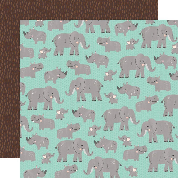 Scrapbooking  Simple Stories Into The Wild Double-Sided Cardstock 12