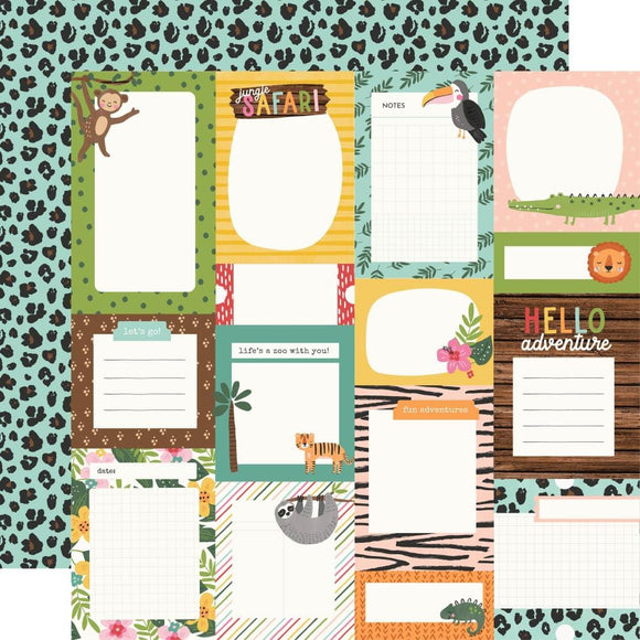 Scrapbooking  Simple Stories Into The Wild Double-Sided Cardstock 12