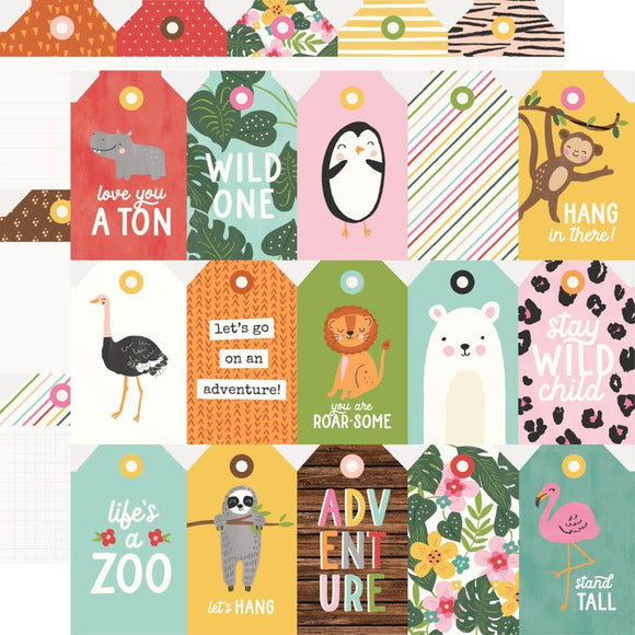 Scrapbooking  Simple Stories Into The Wild Double-Sided Cardstock 12