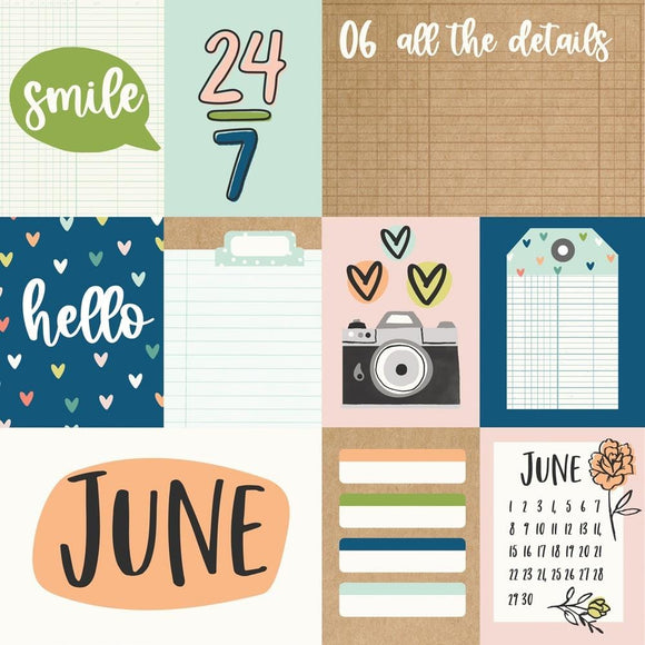 Scrapbooking  Simple Stories Life Captured Double-Sided Cardstock 12