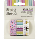 Scrapbooking  Simple Stories Magical Birthday Washi Tape 3/Pkg Paper 12"x12"