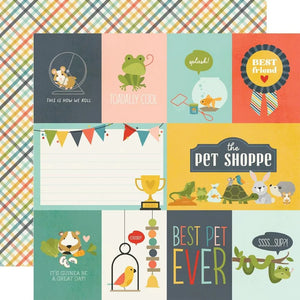 Scrapbooking  Simple Stories Pet Shoppe Double-Sided Cardstock 12"X12" - Element 2 Paper 12"x12"