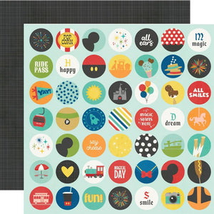 Scrapbooking  Simple Stories Say Cheese At The Park Double-Sided Cardstock 12"X12" -Gangs All Here Paper 12"x12"