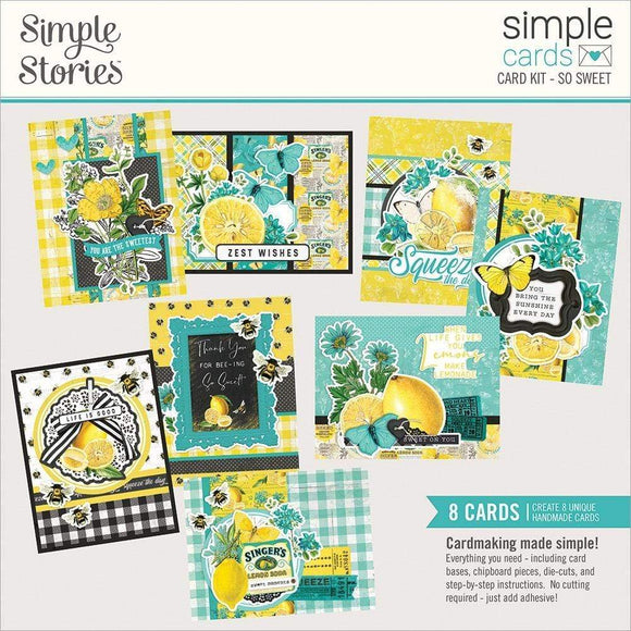Scrapbooking  Simple Stories Simple Cards Card Kit So Sweet, Lemon Twist Paper 12