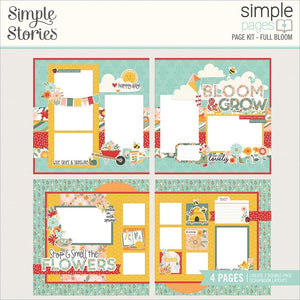 Scrapbooking  Simple Stories Simple Pages Page Kit Full Bloom Paper 12"x12"