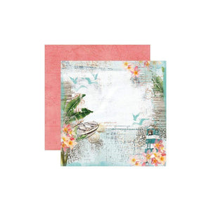 Scrapbooking  Simple Vintage Coastal Double-Sided Cardstock 12"X12" - Beach Vibes Paper 12"x12"