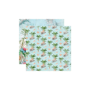 Scrapbooking  Simple Vintage Coastal Double-Sided Cardstock 12"X12" - Tropical Life Paper 12"x12"