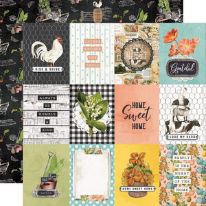 Scrapbooking  Simple Vintage Farmhouse Garden Dbl-Sided Cardstock 12"X12" 3x4 Elements Paper 12"x12"