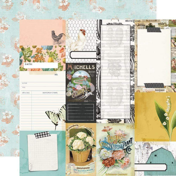 Scrapbooking  Simple Vintage Farmhouse Garden Dbl-Sided Cardstock 12