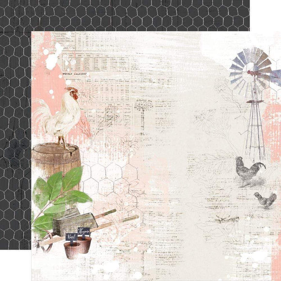 Scrapbooking  Simple Vintage Farmhouse Garden Dbl-Sided Cardstock 12