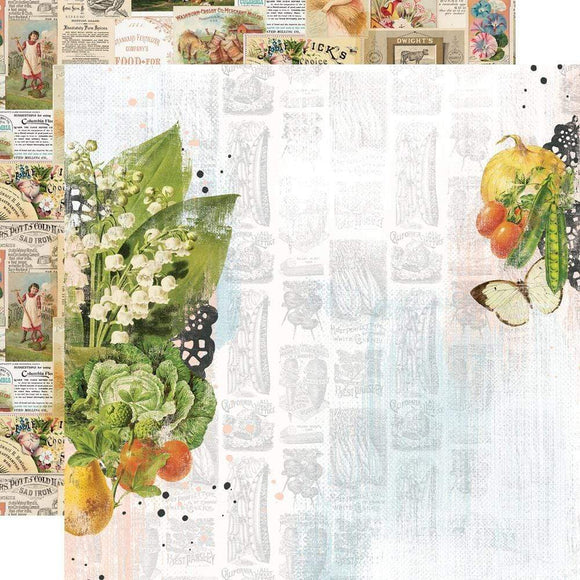 Scrapbooking  Simple Vintage Farmhouse Garden Dbl-Sided Cardstock 12