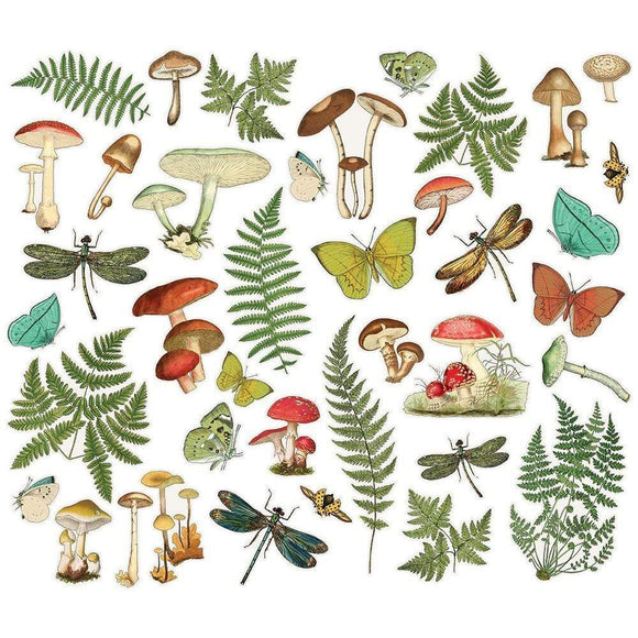 Scrapbooking  Simple Vintage Great Escape Bits & Pieces Die-Cuts 39/Pkg Foliage Paper 12