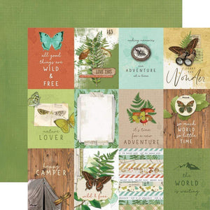 Scrapbooking  Simple Vintage Great Escape Double-Sided Cardstock 12"X12" -3"x4" Elements Paper 12"x12"