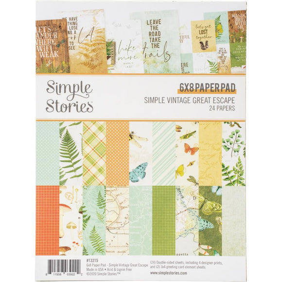 Scrapbooking  Simple Vintage Great Escape Double-Sided Paper Pad 6