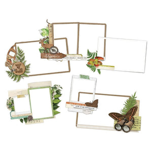 Scrapbooking  Simple Vintage Great Escape Layered Frames Die-Cuts 6/Pkg Paper 12"x12"