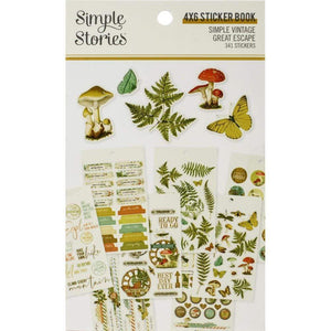 Scrapbooking  ***In Transit** Simple Vintage Great Escape Stickers 4"X6" 12/Pkg Paper 12"x12"