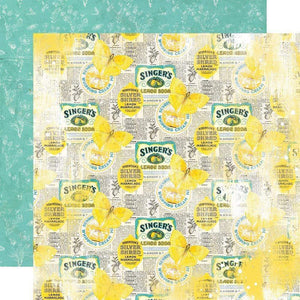 Scrapbooking  Simple Vintage Lemon Twist Double-Sided Cardstock 12"X12" - Easy Peasy Paper 12"x12"