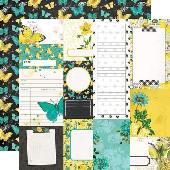 Scrapbooking  Simple Vintage Lemon Twist Double-Sided Cardstock 12