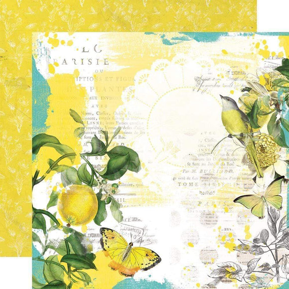 Scrapbooking  Simple Vintage Lemon Twist Double-Sided Cardstock 12