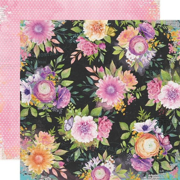 Scrapbooking  Simple Vintage Life In Bloom Double-Sided Cardstock 12
