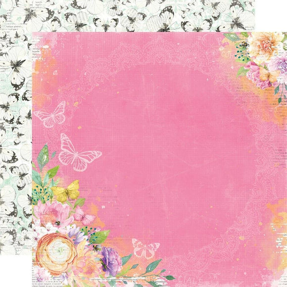 Scrapbooking  Simple Vintage Life In Bloom Double-Sided Cardstock 12