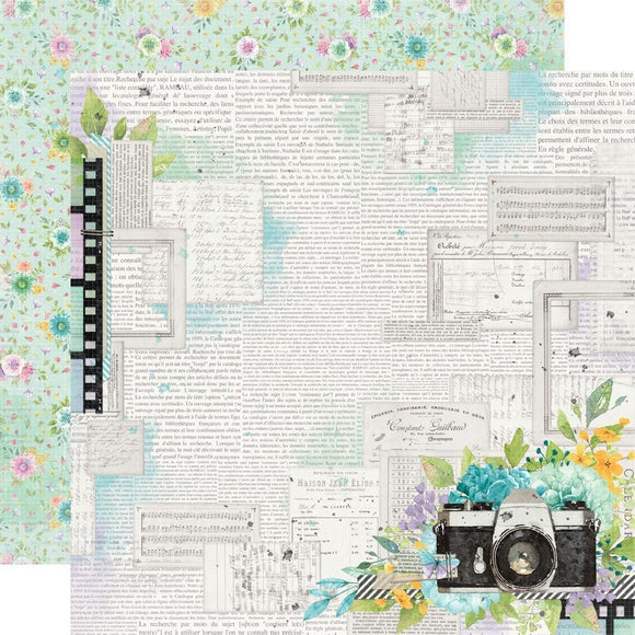 Scrapbooking  Simple Vintage Life In Bloom Double-Sided Cardstock 12