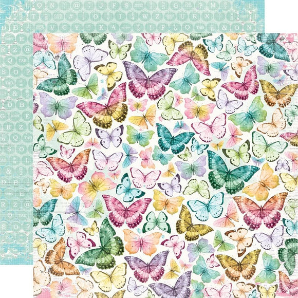 Scrapbooking  Simple Vintage Life In Bloom Double-Sided Cardstock 12