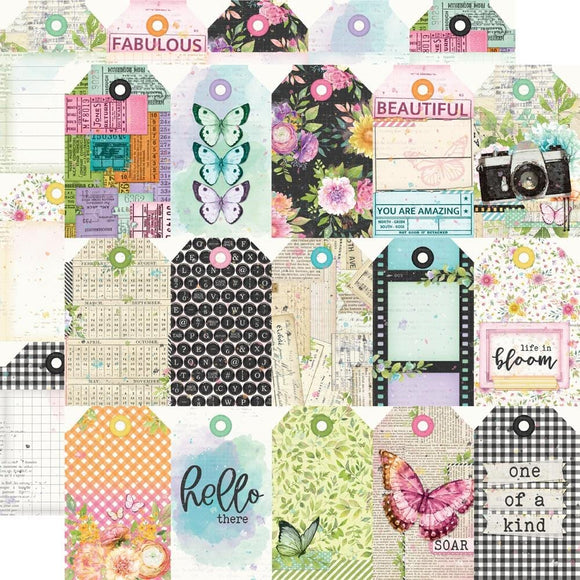 Scrapbooking  Simple Vintage Life In Bloom Double-Sided Cardstock 12