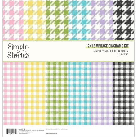 Scrapbooking  Simple Vintage Life In Bloom Double-Sided Paper Pack 12