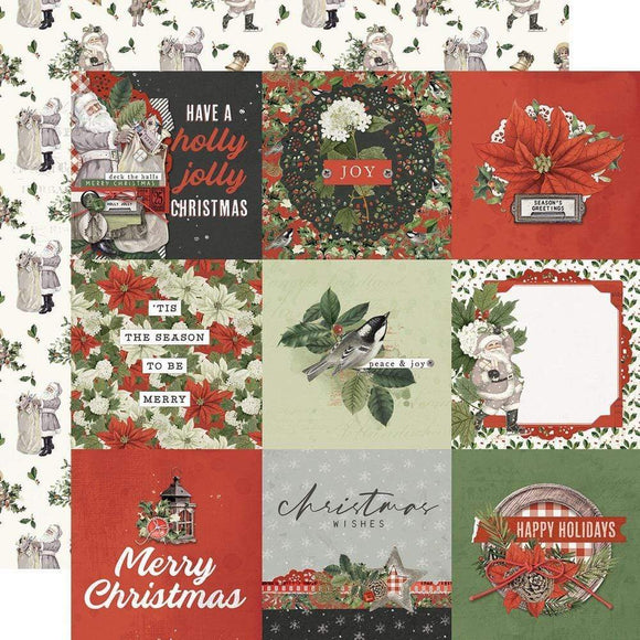 Scrapbooking  Simple Vintage Rustic Christmas Dbl-Sided Cardstock 12