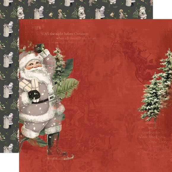Scrapbooking  Simple Vintage Rustic Christmas Dbl-Sided Cardstock 12