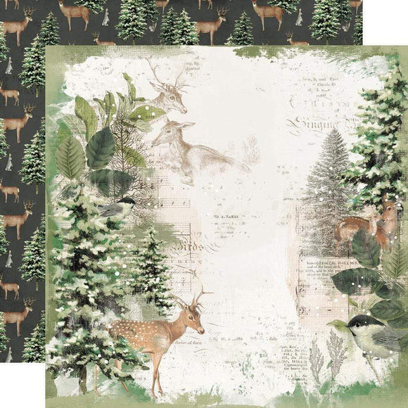 Scrapbooking  Simple Vintage Rustic Christmas Dbl-Sided Cardstock 12
