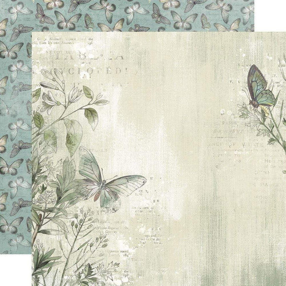 Scrapbooking  Simple Vintage Weathered Garden Dbl-Sided Cardstock 12