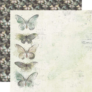 Scrapbooking  Simple Vintage Weathered Garden Dbl-Sided Cardstock 12"X12" - Fills My Heart Paper 12"x12"